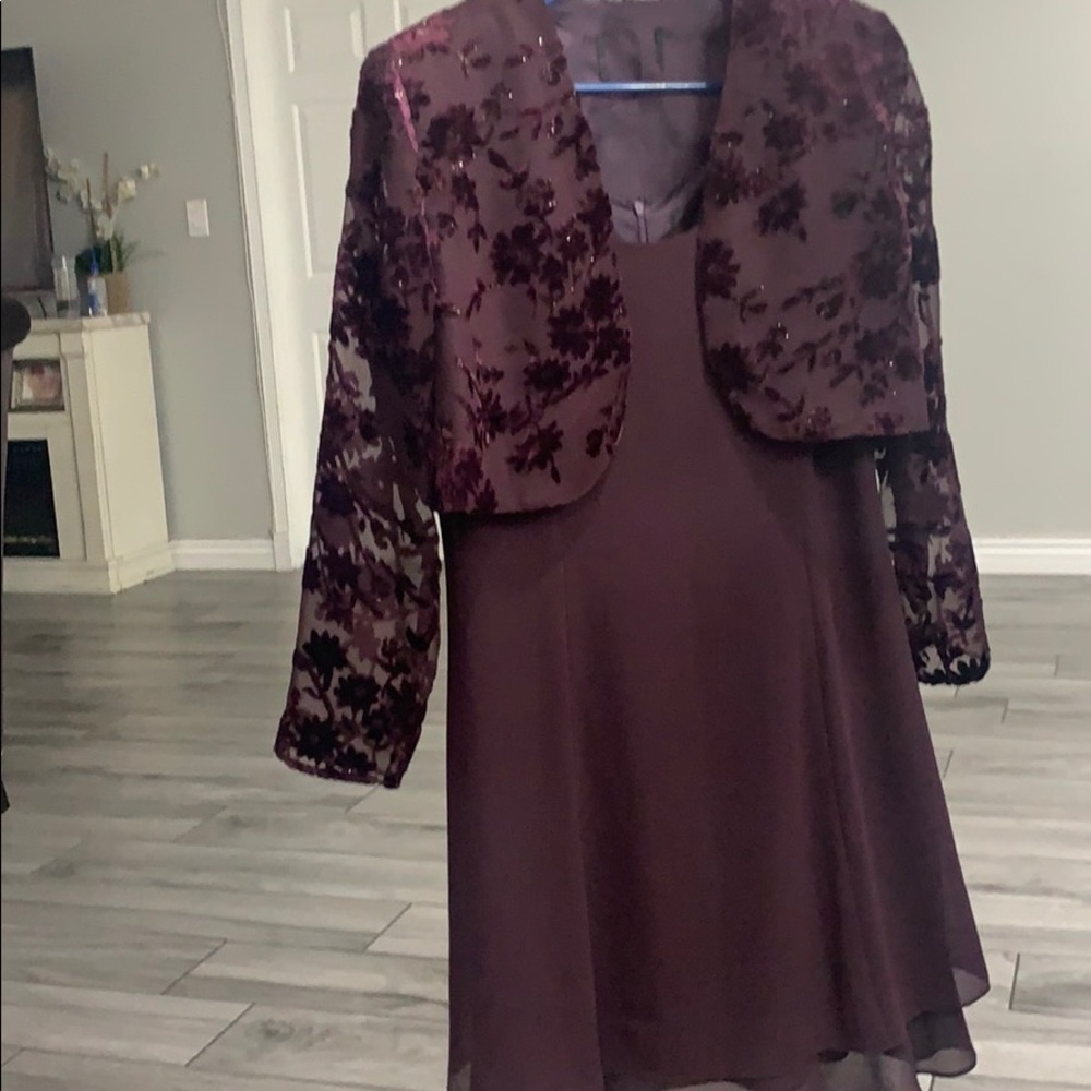 Burgundy dress